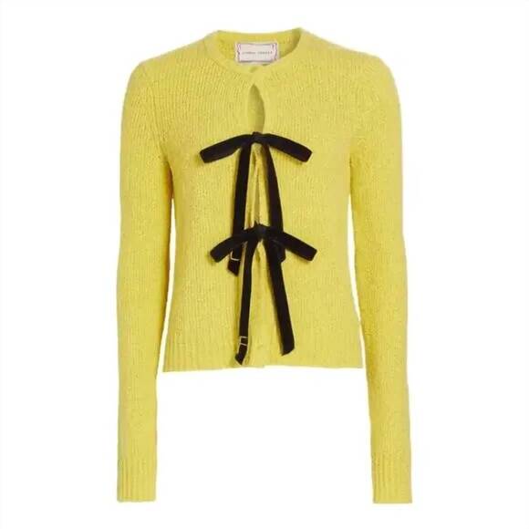 NEW LINGUA FRANCA willa cardigan in lemon mousse